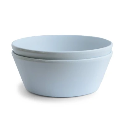 Mushie Miseczki dla dzieci okrągłe 2-pak Powder Blue