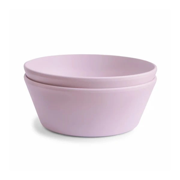 Mushie Miseczki dla dzieci okrągłe 2-pak Soft Lilac