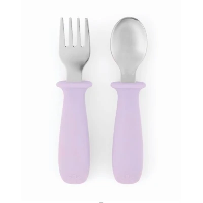 Skip Hop Sztućce dla Dzieci Widelec i Łyżeczka Purple Besties Squ