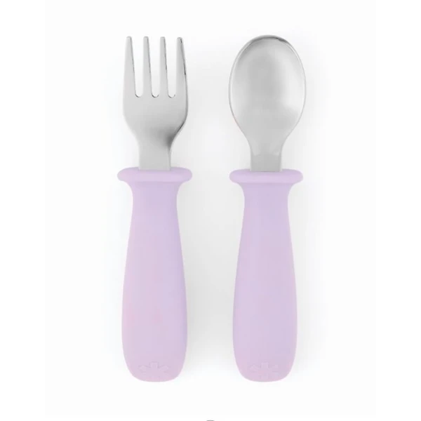 Skip Hop Sztućce dla Dzieci Widelec i Łyżeczka Purple Besties Squ
