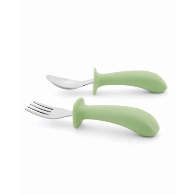 Skip Hop Sztućce dla Dzieci Widelec i Łyżeczka Green Besties Squa