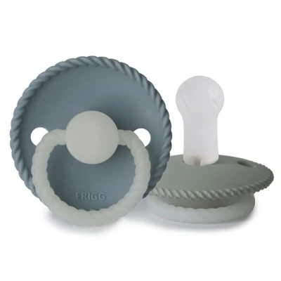 FRIGG Rope Smoczek uspokajający na noc 2-pak silikon 6-18m Stone