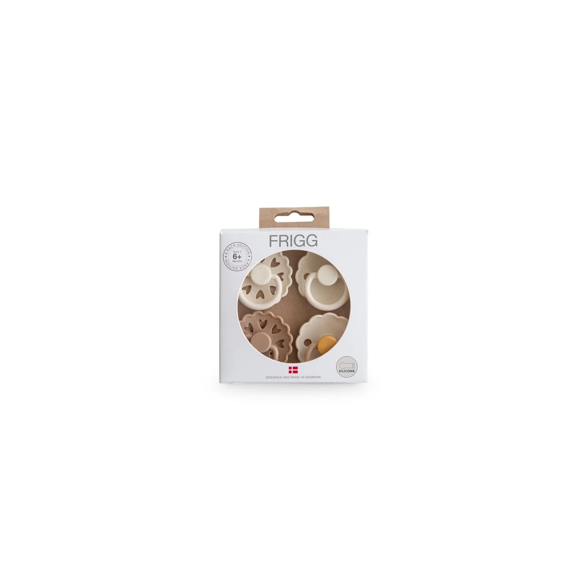 FRIGG Smoczki uspokajające zestaw 4 szt. silikon 6-18m Snowflake