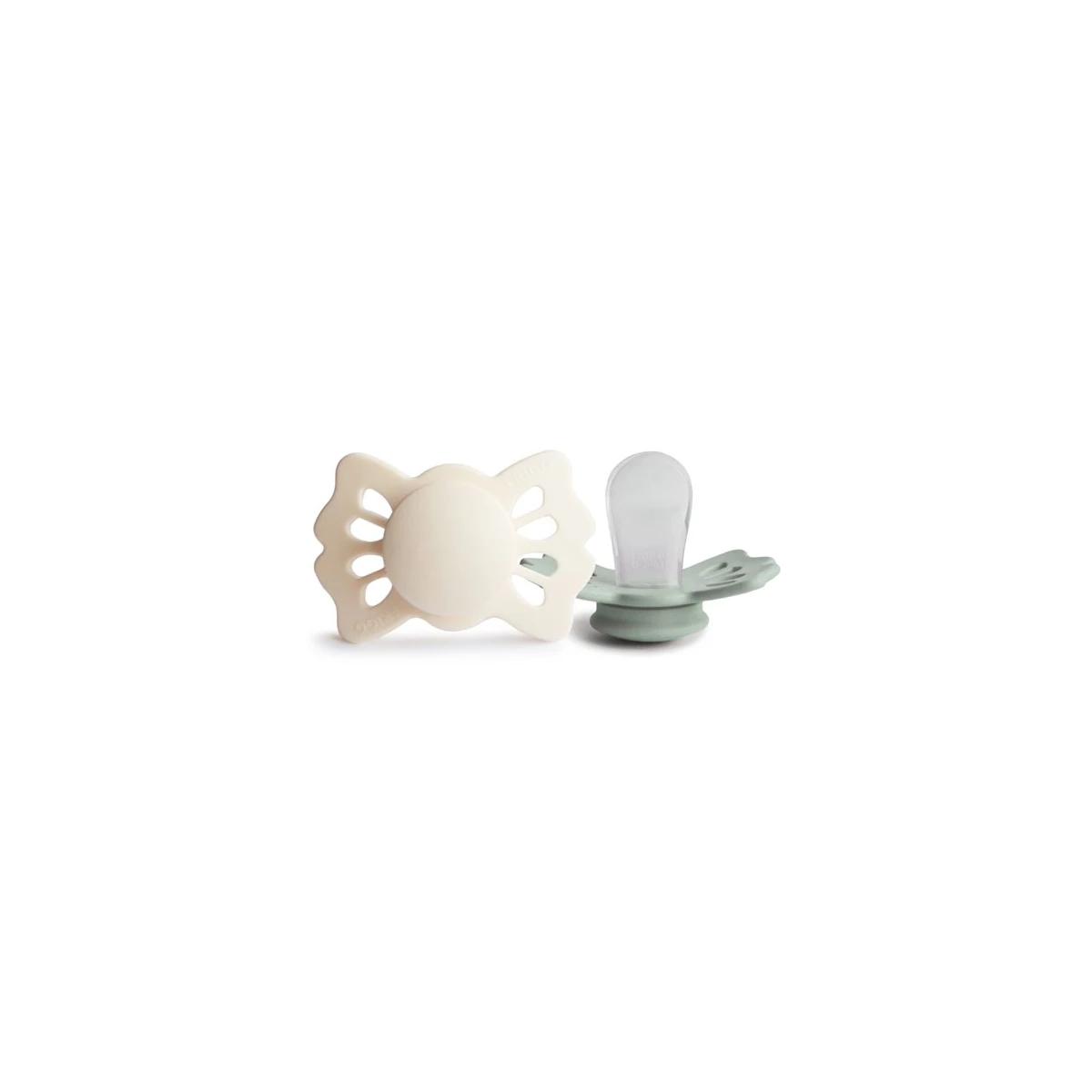 FRIGG Lucky Smoczek symetryczny 2-pak silikon 0-6m Cream / Sage