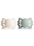 FRIGG Lucky Smoczek symetryczny 2-pak silikon 0-6m Cream / Sage