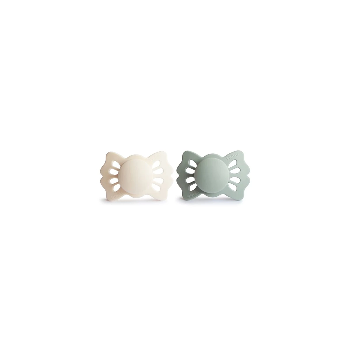 FRIGG Lucky Smoczek symetryczny 2-pak silikon 0-6m Cream / Sage