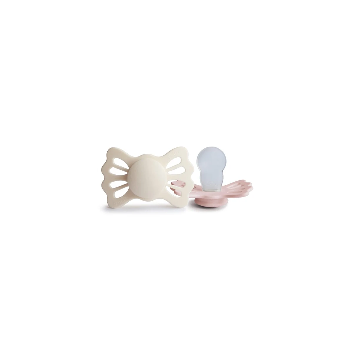 FRIGG Lucky Smoczek symetryczny 2-pak silikon 6-18m Cream / Blush