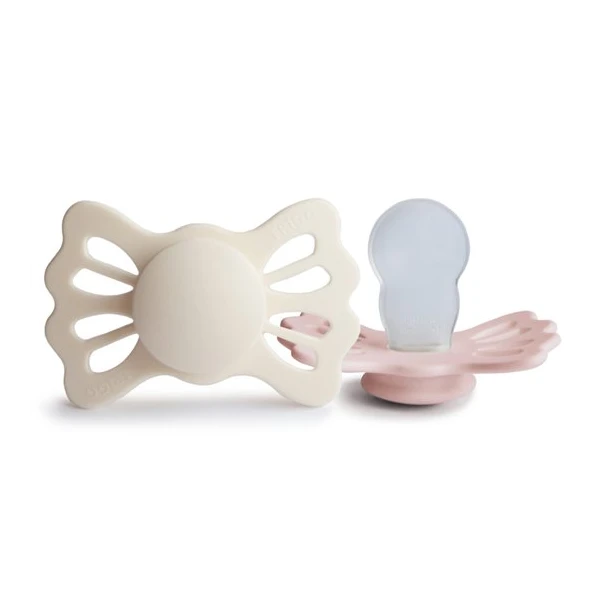 FRIGG Lucky Smoczek symetryczny 2-pak silikon 6-18m Cream / Blush