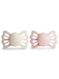 FRIGG Lucky Smoczek symetryczny 2-pak silikon 6-18m Cream / Blush