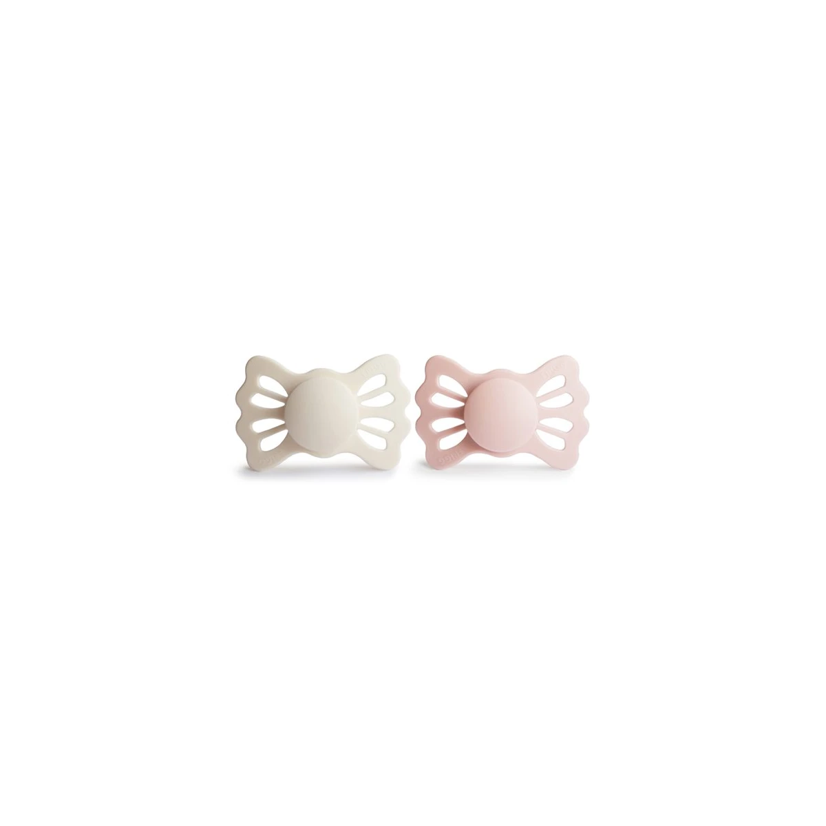 FRIGG Lucky Smoczek symetryczny 2-pak silikon 6-18m Cream / Blush