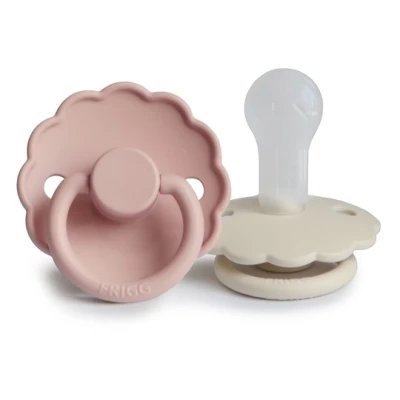 FRIGG Daisy Smoczek uspokajający 2-pak silikon 6-18m Blush / Crea
