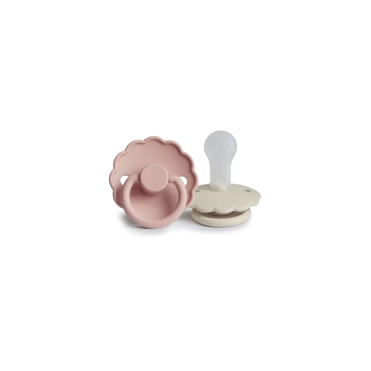 FRIGG Daisy Smoczek uspokajający 2-pak silikon 6-18m Blush / Crea