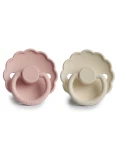 FRIGG Daisy Smoczek uspokajający 2-pak silikon 6-18m Blush / Crea