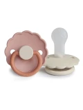 FRIGG Daisy Smoczek uspokajający 2-pak silikon 6-18m Biscuit / Cr