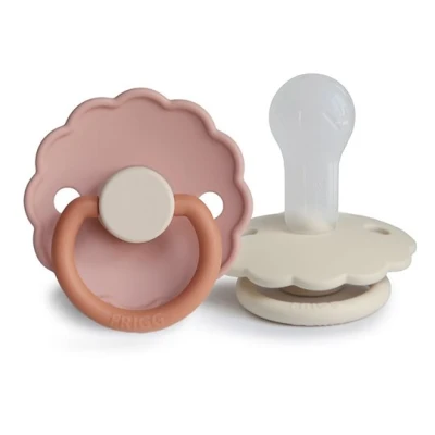 FRIGG Daisy Smoczek uspokajający 2-pak silikon 6-18m Biscuit / Cr
