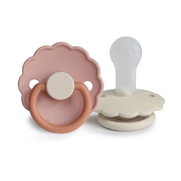 FRIGG Daisy Smoczek uspokajający 2-pak silikon 6-18m Biscuit / Cr