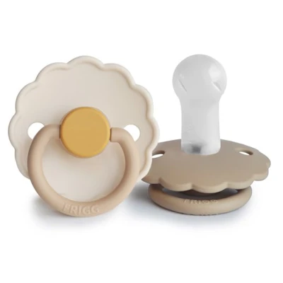 FRIGG Daisy Smoczek uspokajający 2-pak silikon 6-18m Chamomile /