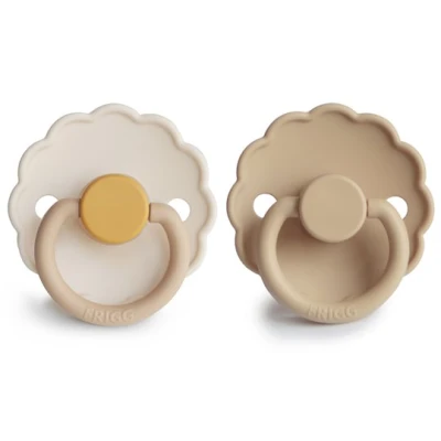 FRIGG Daisy Smoczek uspokajający 2-pak silikon 6-18m Chamomile /