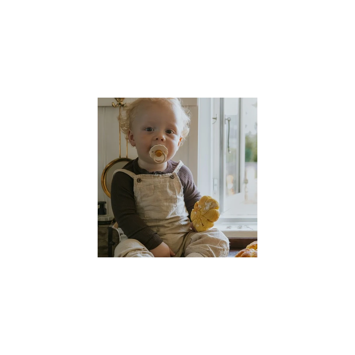 FRIGG Daisy Smoczek uspokajający 2-pak silikon 6-18m Chamomile /