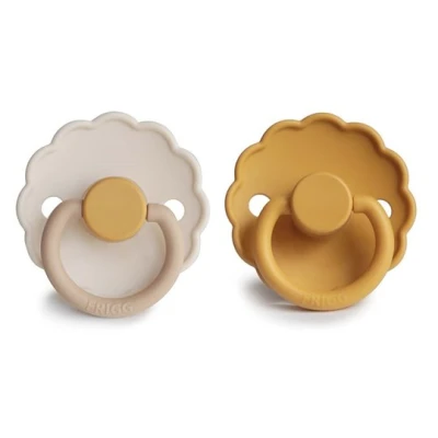 FRIGG Daisy Smoczek uspokajający 2-pak silikon 6-18m Chamomile /