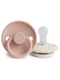 FRIGG Rope Smoczek uspokajający 2-pak silikon 6-18m Blush / Cream