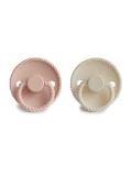 FRIGG Rope Smoczek uspokajający 2-pak silikon 6-18m Blush / Cream