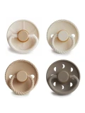 FRIGG Smoczki uspokajające zestaw 4 szt. kauczuk 6-18m Crystal Sp