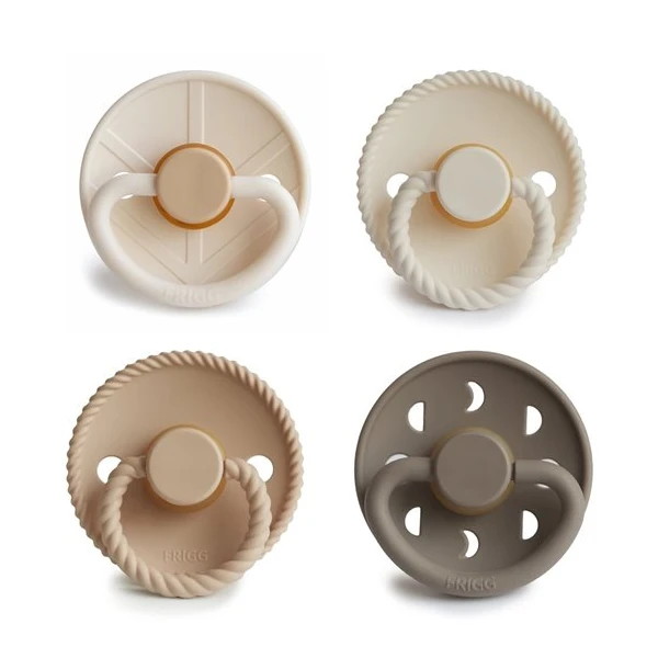FRIGG Smoczki uspokajające zestaw 4 szt. kauczuk 6-18m Crystal Sp