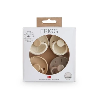 FRIGG Smoczki uspokajające zestaw 4 szt. silikon 6-18m Crystal Sp