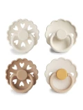 FRIGG Smoczki uspokajające zestaw 4 szt. silikon 0-6m Snowflake D