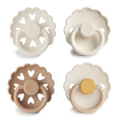 FRIGG Smoczki uspokajające zestaw 4 szt. silikon 0-6m Snowflake D
