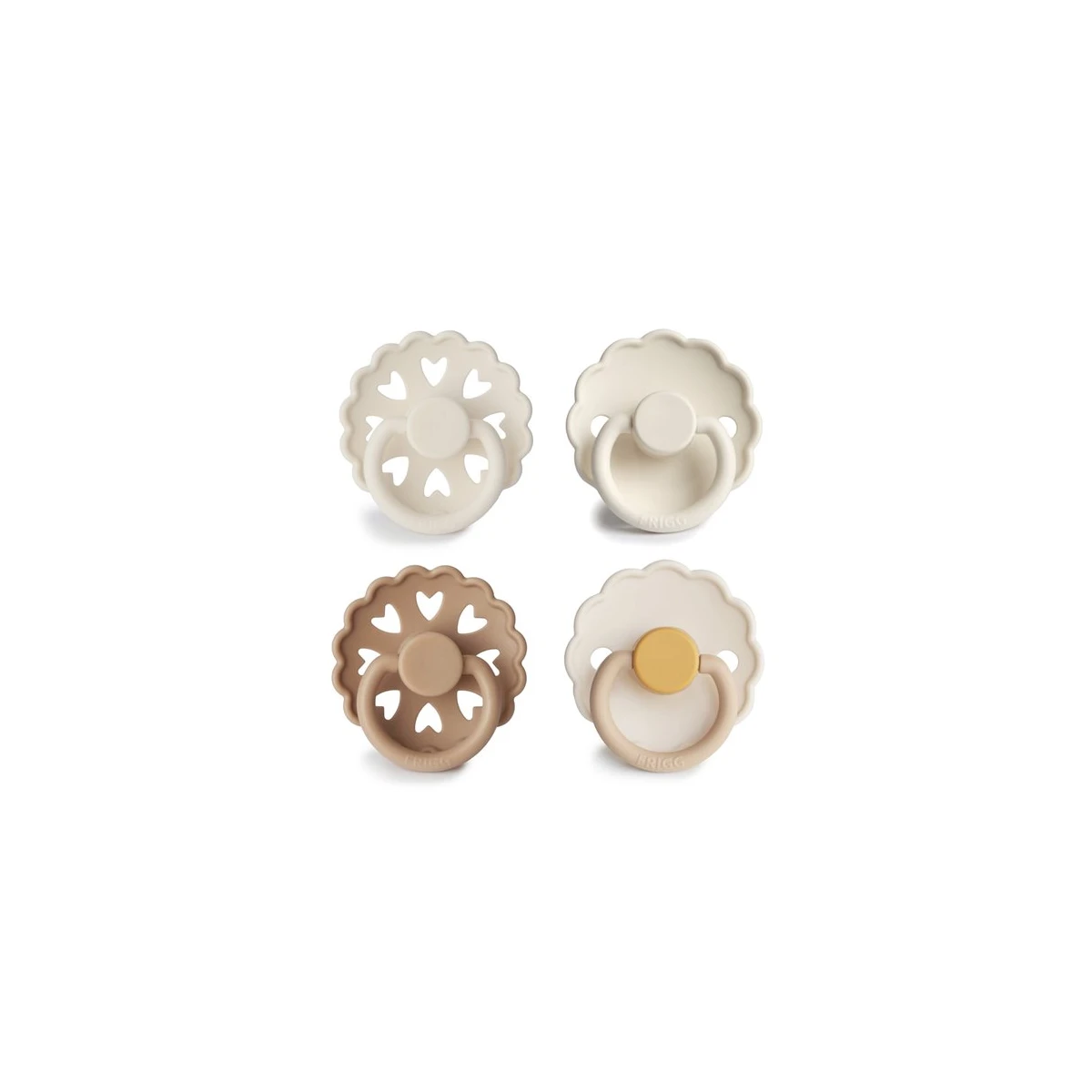 FRIGG Smoczki uspokajające zestaw 4 szt. silikon 0-6m Snowflake D