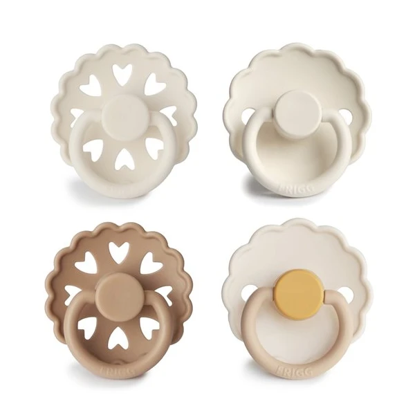 FRIGG Smoczki uspokajające zestaw 4 szt. silikon 0-6m Snowflake D