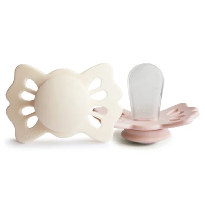 FRIGG Lucky Smoczek symetryczny 2-pak silikon 0-6m Cream / Blush
