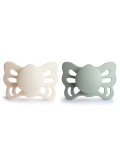 FRIGG Butterfly Smoczek anatomiczny 2-pak silikon 0-6m Cream / Sa