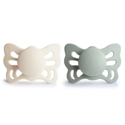 FRIGG Butterfly Smoczek anatomiczny 2-pak silikon 0-6m Cream / Sa