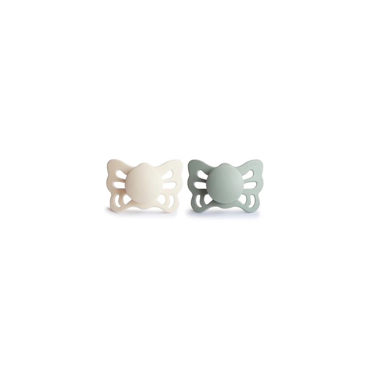 FRIGG Butterfly Smoczek anatomiczny 2-pak silikon 0-6m Cream / Sa
