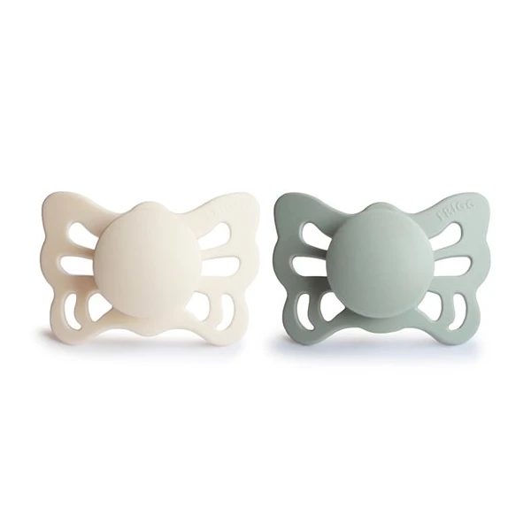 FRIGG Butterfly Smoczek anatomiczny 2-pak silikon 0-6m Cream / Sa