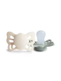 FRIGG Butterfly Smoczek anatomiczny 2-pak silikon 0-6m Cream / Sa
