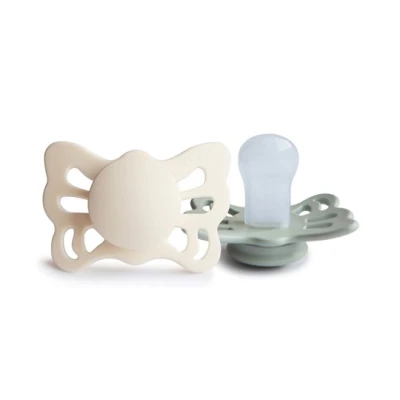 FRIGG Butterfly Smoczek anatomiczny 2-pak silikon 0-6m Cream / Sa