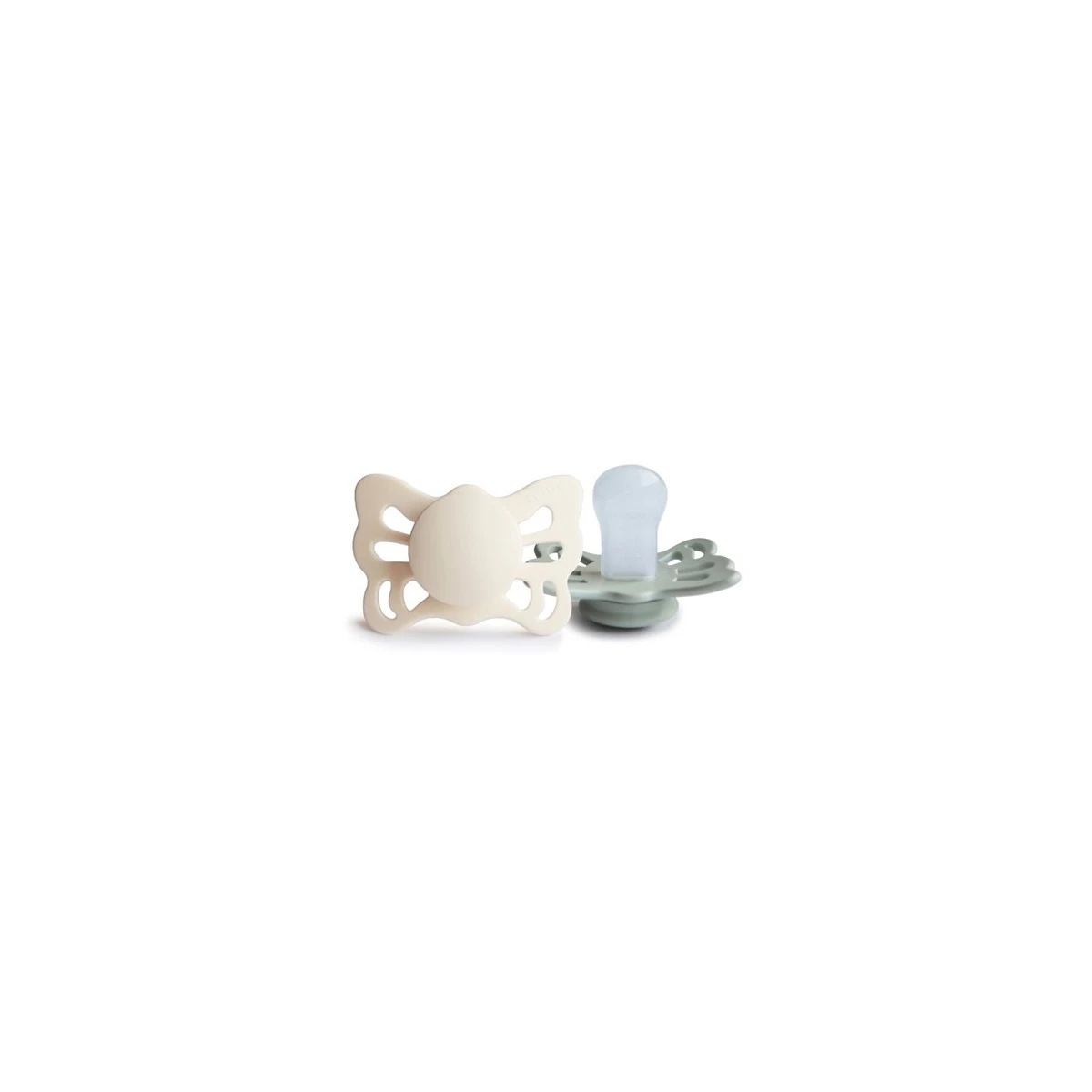 FRIGG Butterfly Smoczek anatomiczny 2-pak silikon 0-6m Cream / Sa