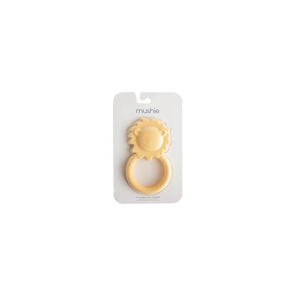 Mushie Gryzak Silikonowy Lew Soft Yellow