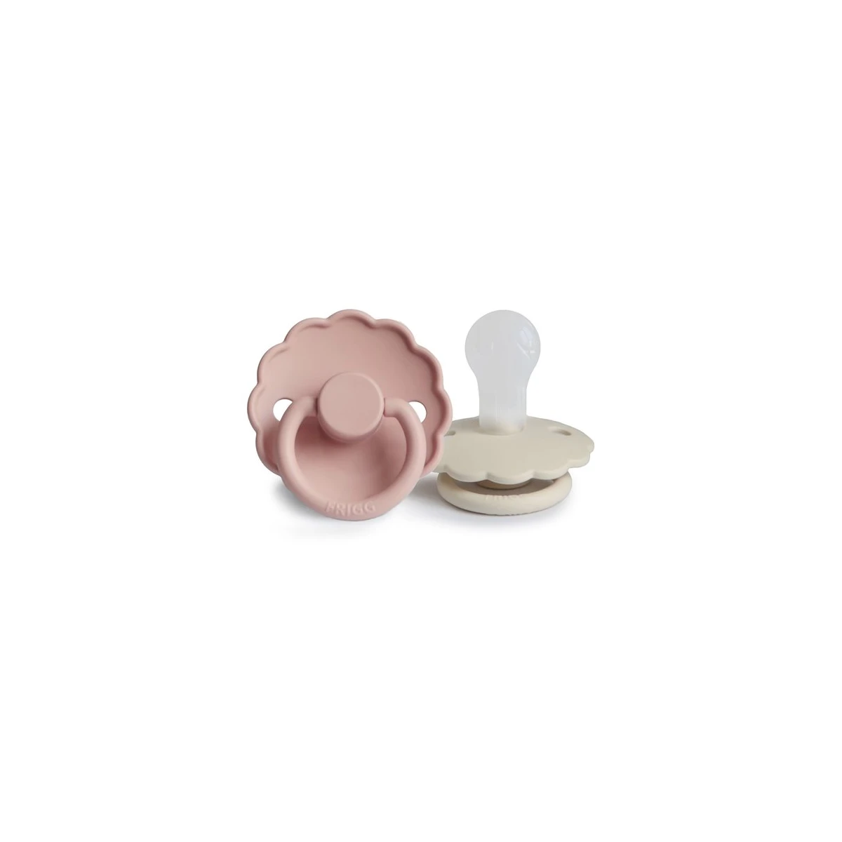 FRIGG Daisy Smoczek uspokajający 2-pak silikon 0-6m Blush / Cream