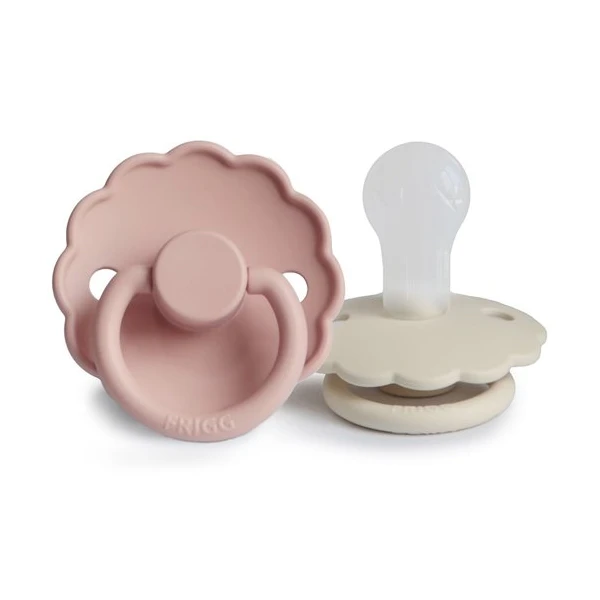 FRIGG Daisy Smoczek uspokajający 2-pak silikon 0-6m Blush / Cream