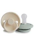 FRIGG Rope Smoczek uspokajający 2-pak silikon 6-18m Cream / Sage