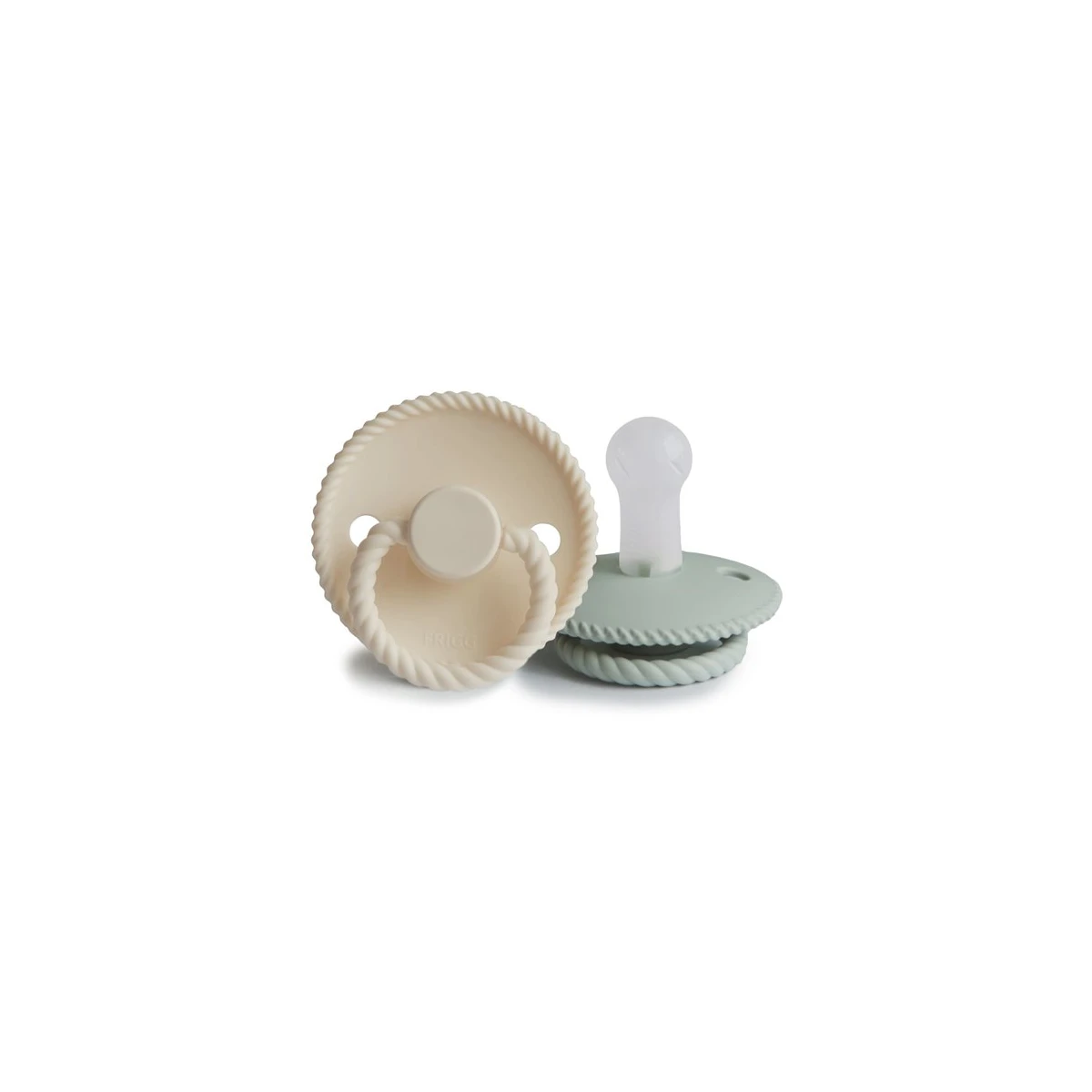FRIGG Rope Smoczek uspokajający 2-pak silikon 6-18m Cream / Sage