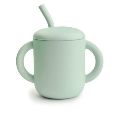 Mushie Kubek ze słomką 175 ml Cambridge Blue