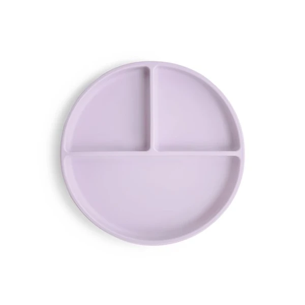 Mushie Silikonowy Talerzyk Dzielony dla Dziecka Soft Lilac