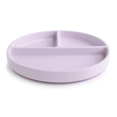 Mushie Silikonowy Talerzyk Dzielony dla Dziecka Soft Lilac