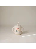 Mushie Silikonowy zestaw obiadowy dla niemowlaka Dino
